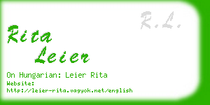 rita leier business card